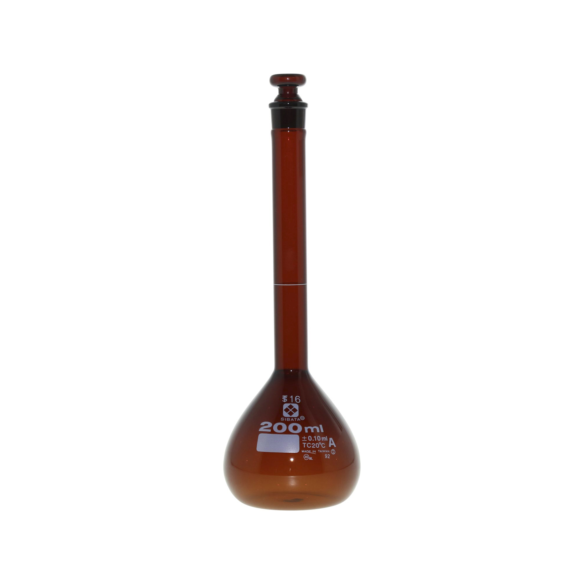 柴田科学梅斯烧瓶茶褐色超级等级200mL