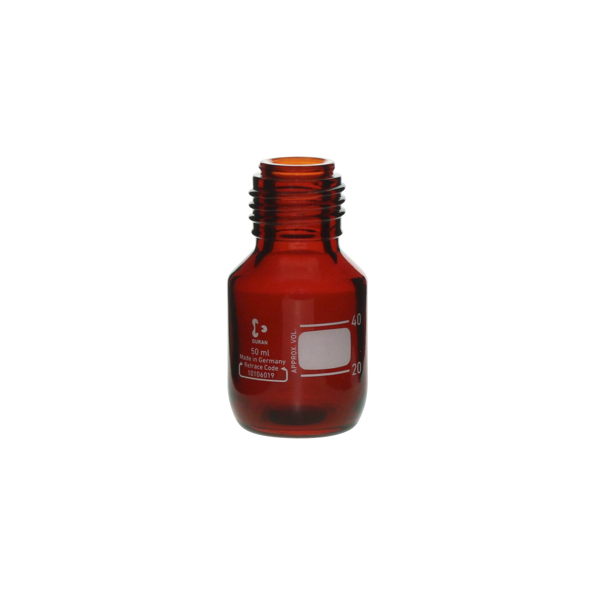 柴田科学螺纹口瓶（量瓶）仅茶褐色瓶50mL