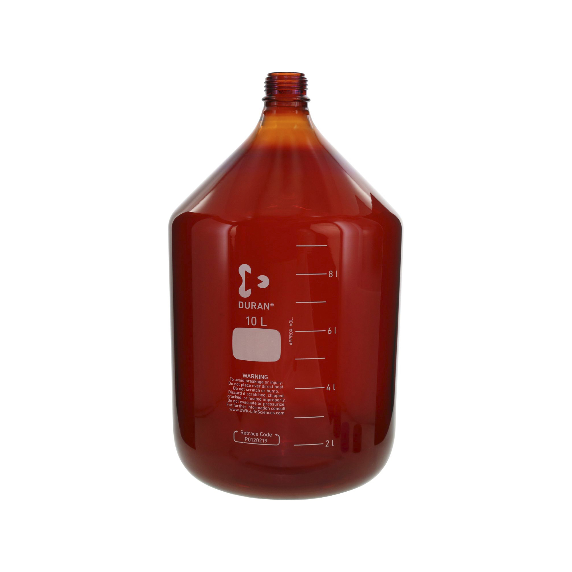 柴田科学螺纹口瓶（量瓶）茶褐色瓶10L