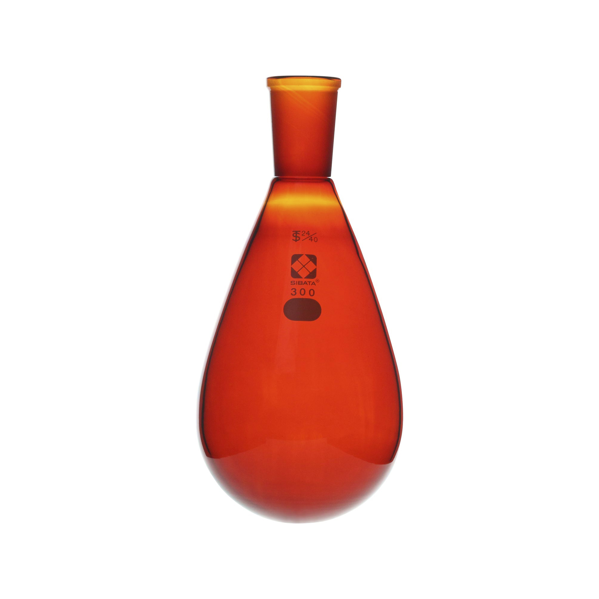 柴田科学共通滑动形烧瓶茶褐色300mL24/40
