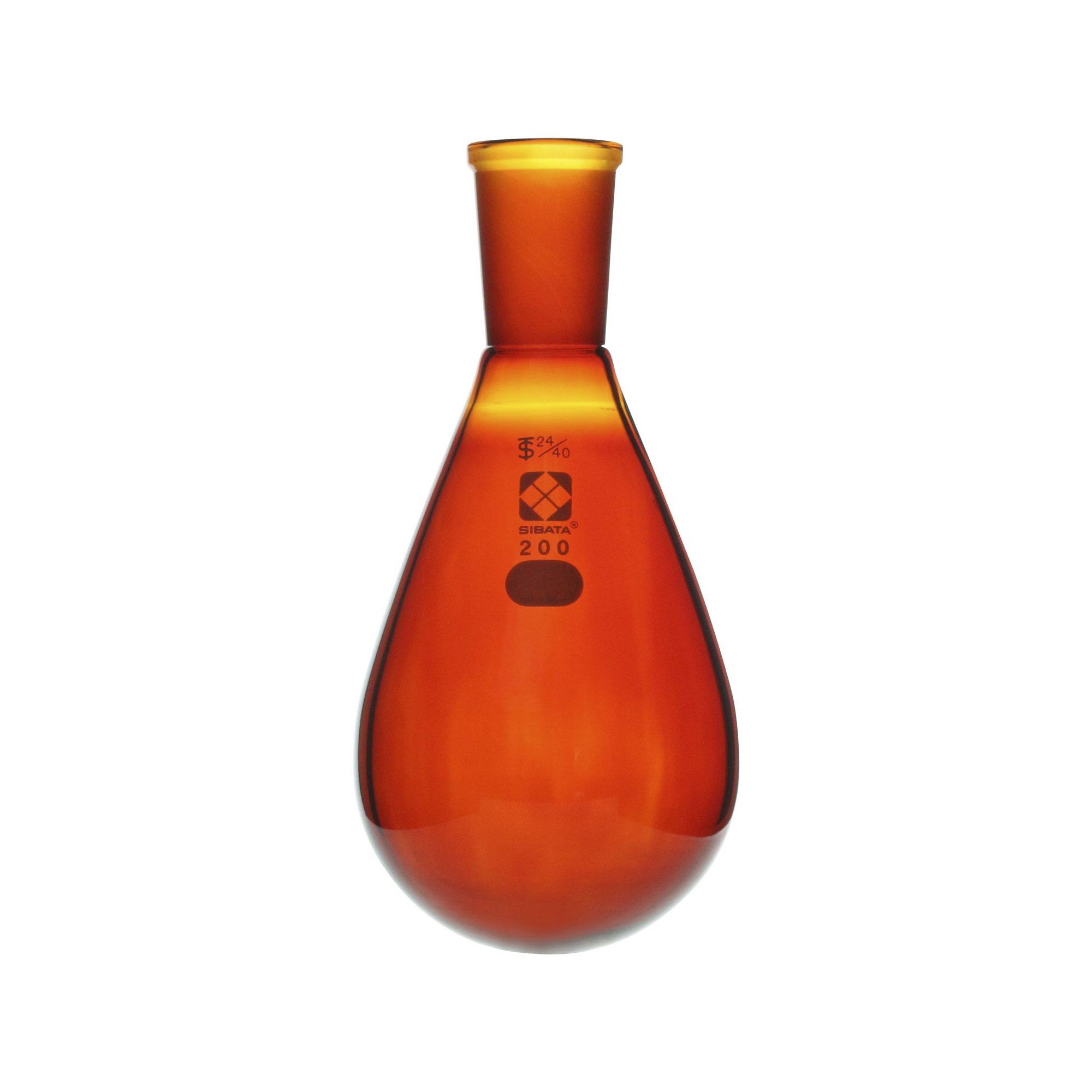 柴田科学共通滑动形烧瓶茶褐色200mL24/40