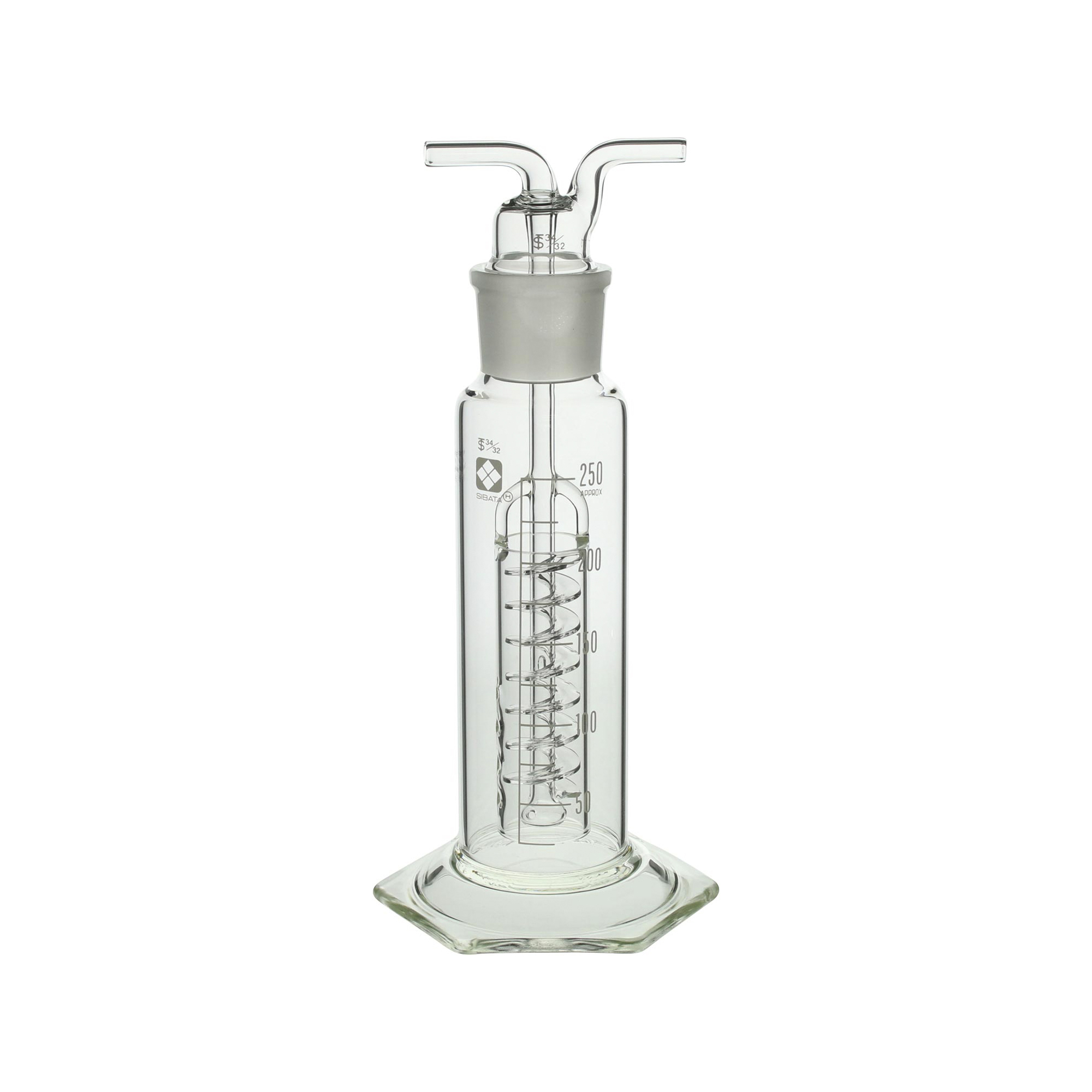 柴田科学共通滑合气体清洗瓶市濑式250mL