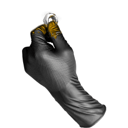 Grippaz ロング 厚手 手袋 ブラックXL 50枚