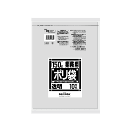商用塑料袋L89薄口150L透明10P×20册