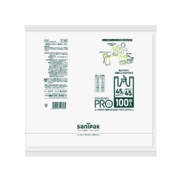 とって付きポリ袋 ハーフ折り Y18H 45/45号 白 100P×10冊
