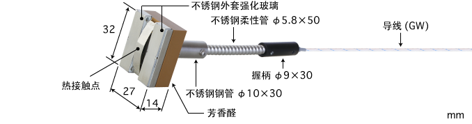 日本安立ANRITSU内藏磁铁型表面温度传感器 MG系列 E型热电偶 MG-64E-GW1-ANP K型热电偶 MG-64K-GW1-ANP