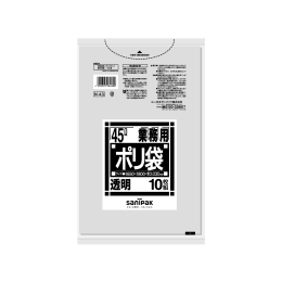 商用塑料袋N4345L透明10P×60册