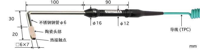 日本安立ANRITSUE型热电偶 S-423E-01-1-TPC1-ANP K型热电偶 S-423K-01-1-TPC1-ANP