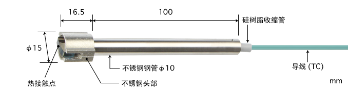 日本安立ANRITSUE型热电偶 S-121E-01-0-TC1-W K型热电偶 S-121K-01-0-TC1-W