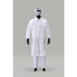 AZ CLEAN®1301白衣3件套拉链L