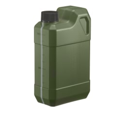 扁平缶 1L スリット入 目盛付 モスグリーン
