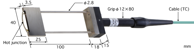 日本安立ANRITSU薄型温度传感器 ：《TH系列》E型热电偶 TH-11E-010-1-TC1-ANP K型热电偶 《TH-11K-010-1-TC1-ANP》